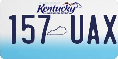 KY license plate 157UAX