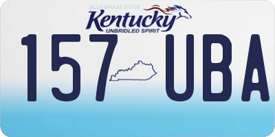 KY license plate 157UBA