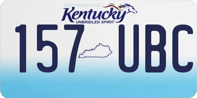 KY license plate 157UBC