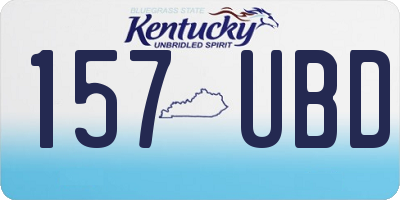 KY license plate 157UBD