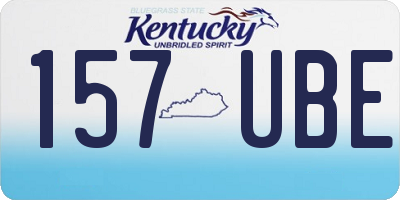 KY license plate 157UBE
