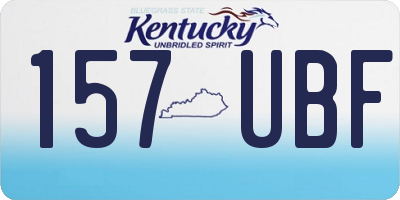 KY license plate 157UBF