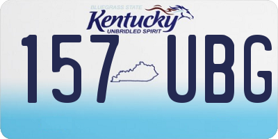 KY license plate 157UBG