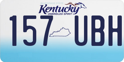 KY license plate 157UBH