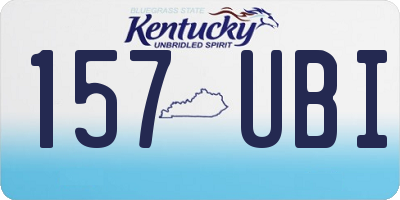 KY license plate 157UBI
