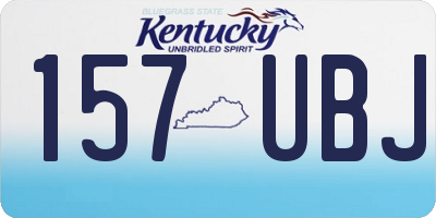 KY license plate 157UBJ