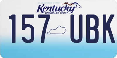 KY license plate 157UBK