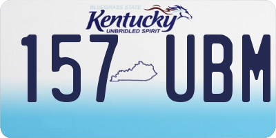 KY license plate 157UBM