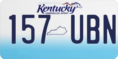 KY license plate 157UBN