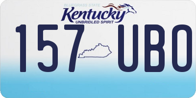 KY license plate 157UBO