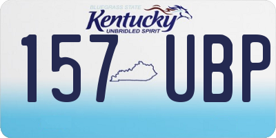 KY license plate 157UBP