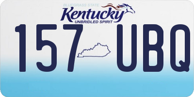 KY license plate 157UBQ