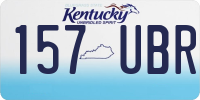 KY license plate 157UBR