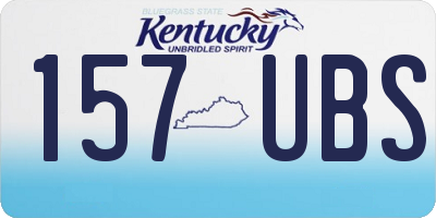 KY license plate 157UBS