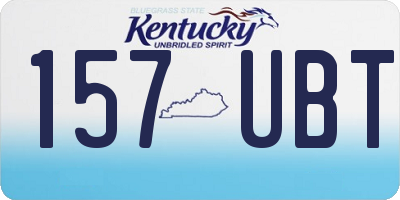 KY license plate 157UBT