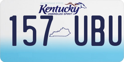 KY license plate 157UBU