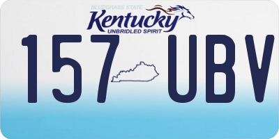 KY license plate 157UBV