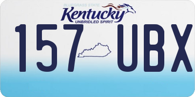 KY license plate 157UBX