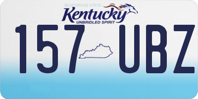 KY license plate 157UBZ