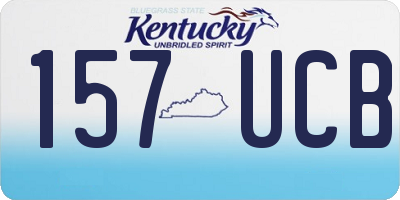 KY license plate 157UCB