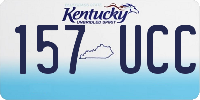 KY license plate 157UCC