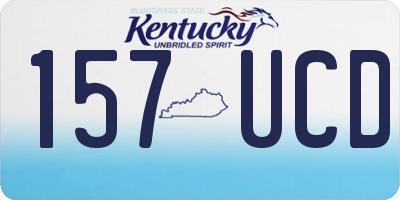 KY license plate 157UCD