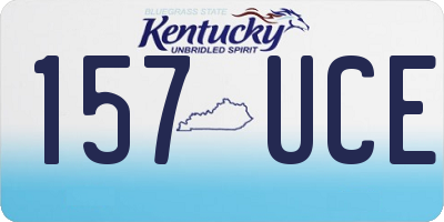 KY license plate 157UCE