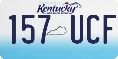KY license plate 157UCF