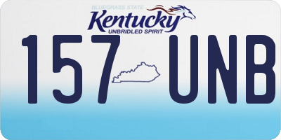 KY license plate 157UNB