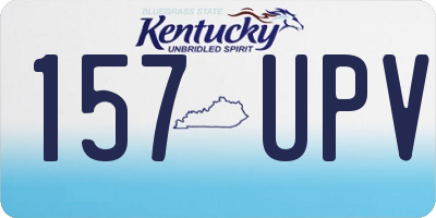 KY license plate 157UPV
