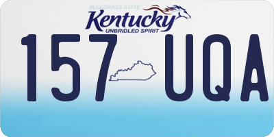 KY license plate 157UQA