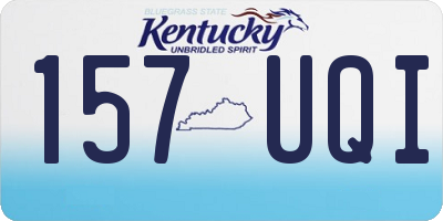 KY license plate 157UQI