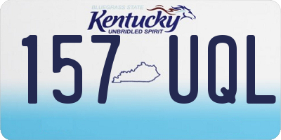 KY license plate 157UQL