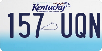 KY license plate 157UQN