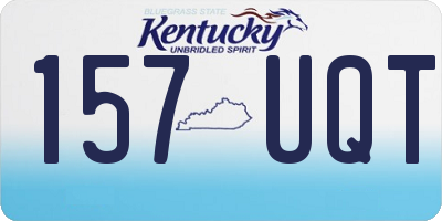 KY license plate 157UQT