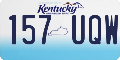 KY license plate 157UQW