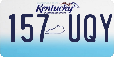 KY license plate 157UQY