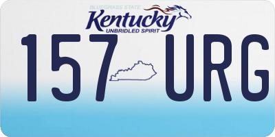 KY license plate 157URG