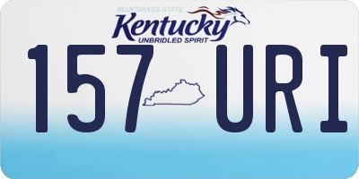 KY license plate 157URI