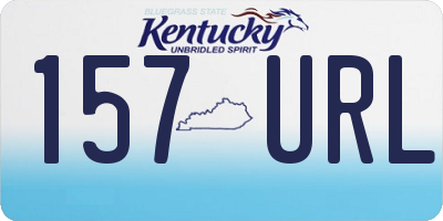 KY license plate 157URL