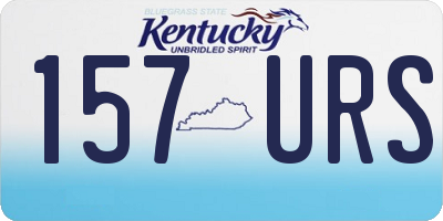 KY license plate 157URS