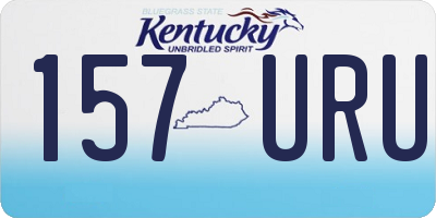 KY license plate 157URU