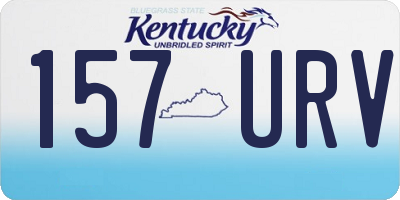 KY license plate 157URV