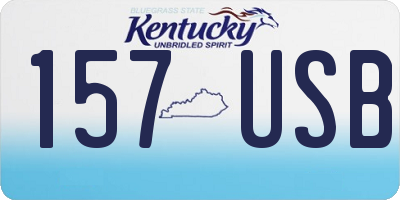 KY license plate 157USB