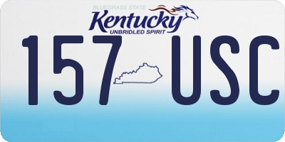 KY license plate 157USC
