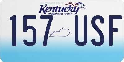 KY license plate 157USF