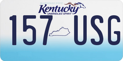 KY license plate 157USG