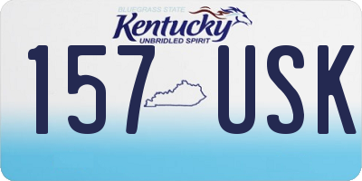 KY license plate 157USK