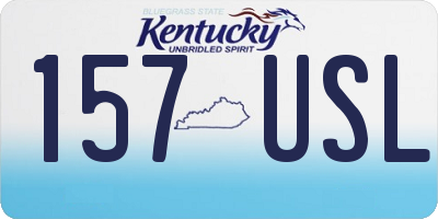 KY license plate 157USL