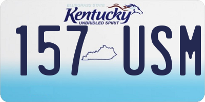 KY license plate 157USM